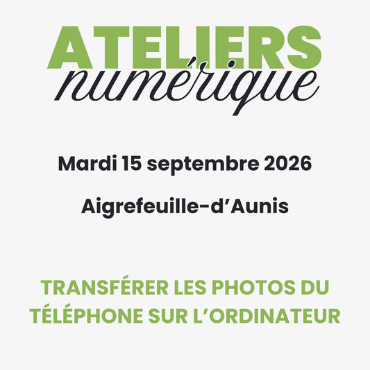 Transfert des photos vers l'ordinateur — 15/09/26 — Aigrefeuille d'Aunis